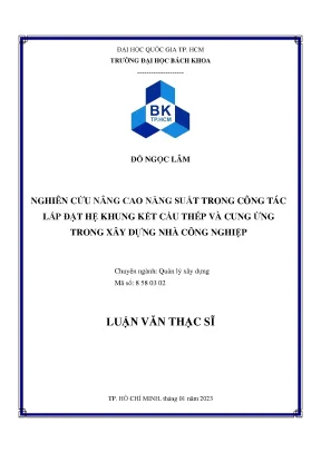Nâng Cao Năng Suất Lắp Đặt Khung Kết Cấu Thép Trong Xây