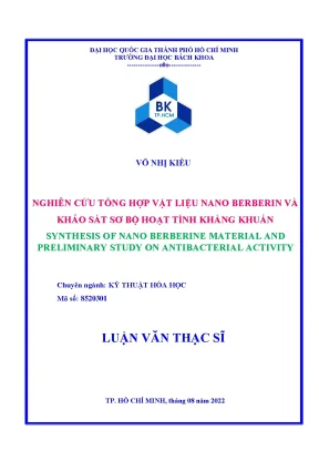 Nghiên Cứu Vật Liệu Nano Berberin và Hoạt Tính Kháng Khuẩn