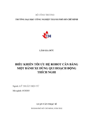 Điều Khiển Tối Ưu Robot Cân Bằng Một Bánh Xe