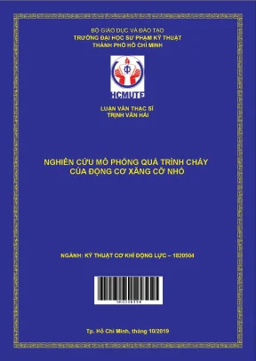Nghiên Cứu Mô Phỏng Quá Trình Cháy Động Cơ Xăng Cỡ Nhỏ