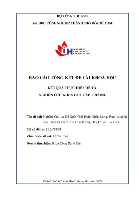 Nghiên Cứu Giải Pháp Nhận Dạng và Định Vị Sự Cố Trên 