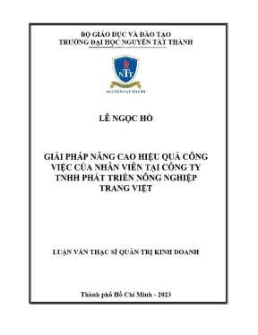 Giải Pháp Nâng Cao Hiệu Quả Công Việc Tại Công Ty TNHH