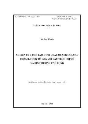 Nghiên Cứu Chế Tạo và Tính Chất Quang của Chấm Lượng Tử CdSe