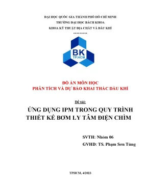Ứng Dụng IPM Trong Thiết Kế Bơm Ly Tâm Điện Chìm