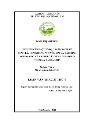 Nghiên Cứu Đặc Điểm Dịch Tễ và Gen Kháng Nguyên VP2