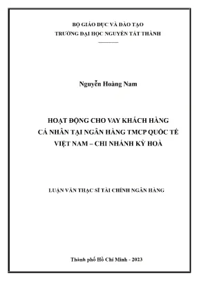 Hoạt Động Cho Vay Khách Hàng Cá Nhân Tại Ngân Hàng TMCP