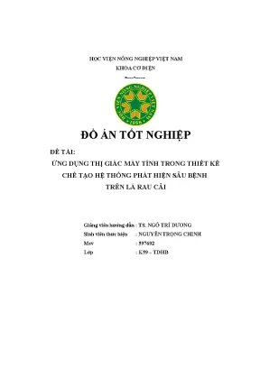Ứng Dụng Thị Giác Máy Tính Trong Phát Hiện Sâu Bệnh Rau Cải