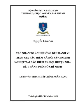 Những Nhân Tố Ảnh Hưởng Đến Hành Vi Tham Gia Bảo Hiểm Xã