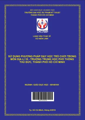 Sử Dụng Trò Chơi Trong Dạy Học Địa Lí 10 Tại Trường THPT