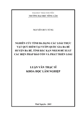 Bảo tồn và phát triển thực vật quý hiếm tại Vườn quốc