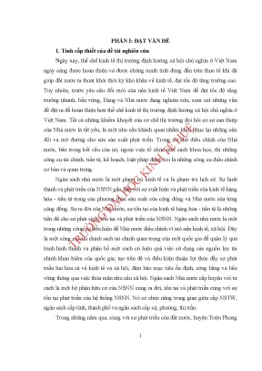 Hoàn thiện quản lý thu ngân sách Nhà nước tại huyện