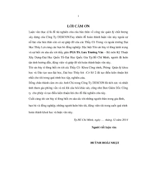 Nâng cao quản lý chất lượng công trình tại Công Ty DESCON