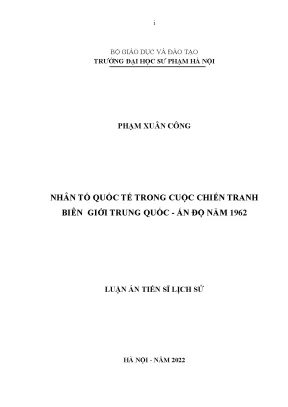 Nhân Tố Quốc Tế Trong Cuộc Chiến Biên Giới Trung Quốc -