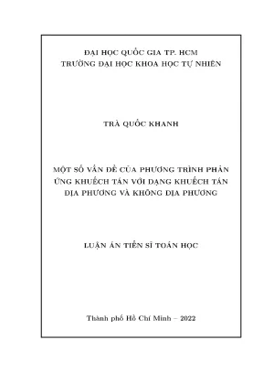 Nghiên Cứu Phương Trình Phản Ứng Khuếch Tán Địa Phương
