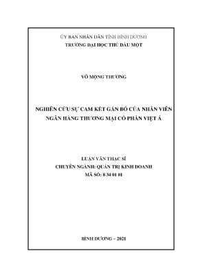 Nghiên Cứu Sự Cam Kết Gắn Bó Của Nhân Viên Ngân Hàng