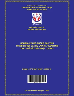 Nghiên Cứu Mô Phỏng Đặc Tính Truyền Nhiệt Của Bộ Làm Mát