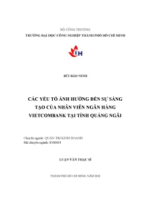 Yếu Tố Ảnh Hưởng Đến Sự Sáng Tạo Của Nhân Viên