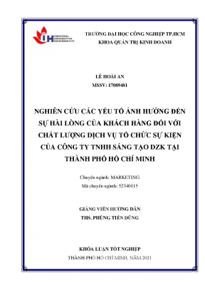 Nghiên Cứu Yếu Tố Ảnh Hưởng Đến Sự Hài Lòng Của Khách