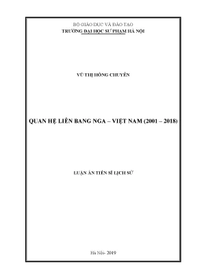 Nghiên Cứu Quan Hệ Liên Bang Nga – Việt Nam Giai Đoạn