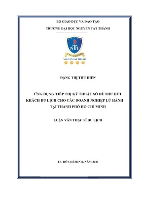 Ứng Dụng Tiếp Thị Kỹ Thuật Số Để Thu Hút Khách Du Lịch