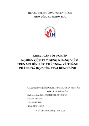 Nghiên Cứu Tác Dụng Kháng Viêm và Thành Phần Hóa Học của
