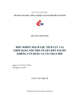 Nghiên Cứu Điều Khiển Mạch Lọc Tích Cực Lai Ghép Dạng
