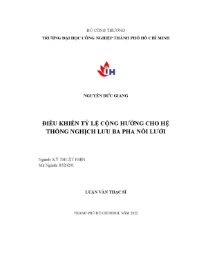 Điều Khiển Cộng Hưởng Tỷ Lệ Cho Hệ Thống Nghịch Lưu Ba