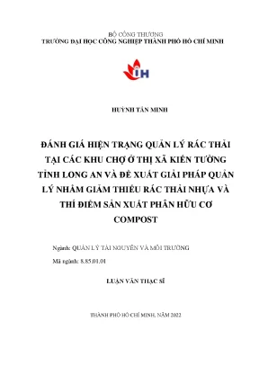 Giải Pháp Quản Lý Rác Thải Nhựa Tại Các Khu Chợ Ở Kiến