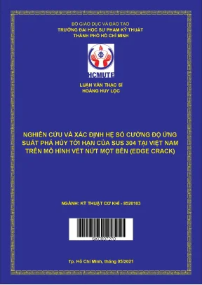 Nghiên cứu hệ số cường độ ứng suất phá hủy SUS 304 tại