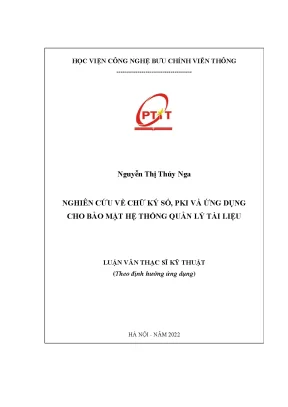Nghiên Cứu Chữ Ký Số và PKI cho Bảo Mật Hệ Thống Quản Lý