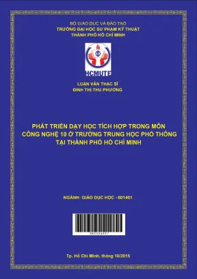 Phát Triển Dạy Học Tích Hợp Trong Môn Công Nghệ 10 Tại