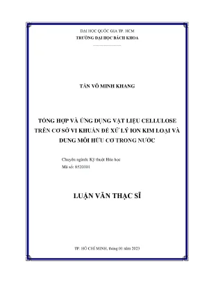 Ứng Dụng Vật Liệu Cellulose Vi Khuẩn Trong Xử Lý Ô Nhiễm
