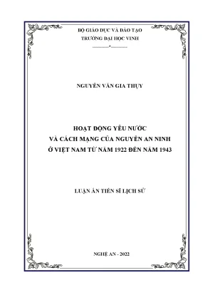 Hoạt Động Yêu Nước và Cách Mạng của Nguyễn An Ninh