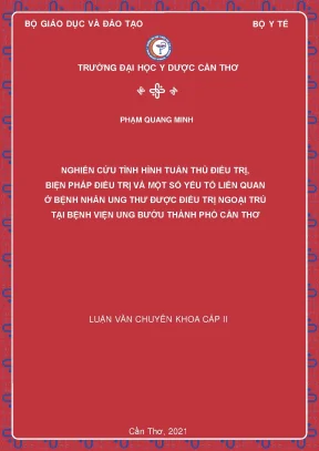 Nghiên Cứu Tuân Thủ Điều Trị Ung Thư Ngoại Trú Tại Bệnh