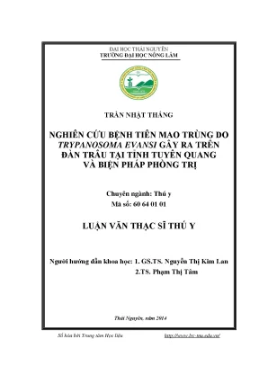 Nghiên cứu bệnh tiên mao trùng Trypanosoma evansi trên