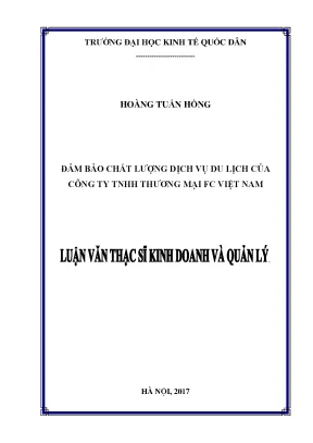 Đảm Bảo Chất Lượng Dịch Vụ Du Lịch Tại Công Ty TNHH
