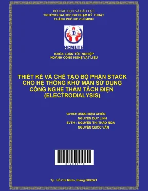Thiết Kế và Chế Tạo Bộ Phận Stack cho Hệ Thống Khử Mặn