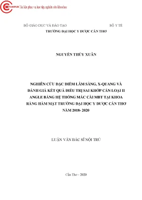 Nghiên Cứu Kết Quả Điều Trị Sai Khớp Cắn Loại II Angle