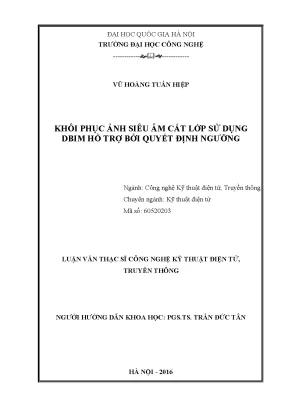 Khôi Phục Ảnh Siêu Âm Cắt Lớp Bằng Phương Pháp DBIM