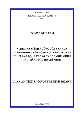 Ảnh Hưởng Của Văn Hóa Doanh Nghiệp Đến Động Lực Làm Việc