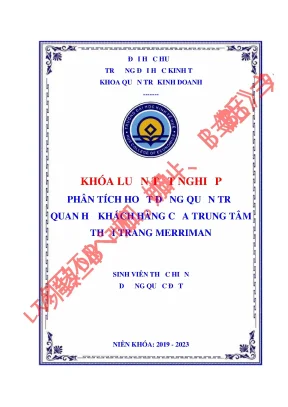Phân Tích Quản Trị Quan Hệ Khách Hàng Tại Trung Tâm Thời