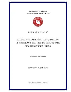 Các Nhân Tố Ảnh Hưởng Đến Sự Hài Lòng Trong Môi Trường
