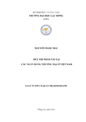 Duy Trì Nhân Tài Tại Các Ngân Hàng Thương Mại Ở Việt Nam