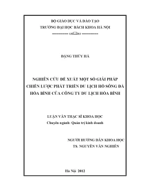 Giải pháp chiến lược phát triển du lịch hồ Sông Đà Hòa Bình