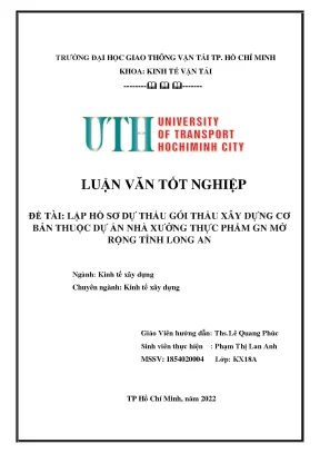 Lập Hồ Sơ Dự Thầu Gói Thầu Xây Dựng Cơ Bản Tại Long An