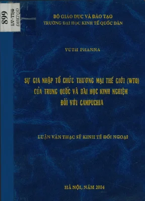 Gia Nhập WTO của Trung Quốc và Bài Học Kinh Nghiệm cho