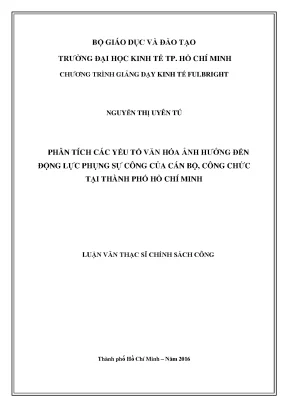 Phân Tích Yếu Tố Văn Hóa Ảnh Hưởng Đến Động Lực Phụng Sự