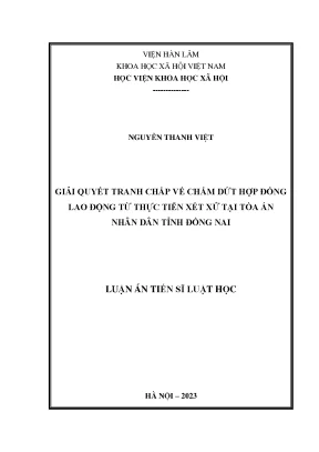 Giải Quyết Tranh Chấp Chấm Dứt Hợp Đồng Lao Động Tại Tòa