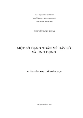 Dạng Toán Về Dãy Số và Ứng Dụng Trong Giảng Dạy Toán Học