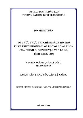 Chính Sách Hỗ Trợ Phát Triển Đường Giao Thông Nông Thôn